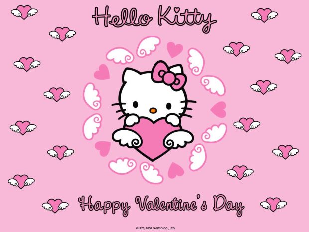 Hello Kitty Valentine Background.