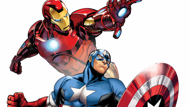 Iron Man and Captain America Marvel Comics.