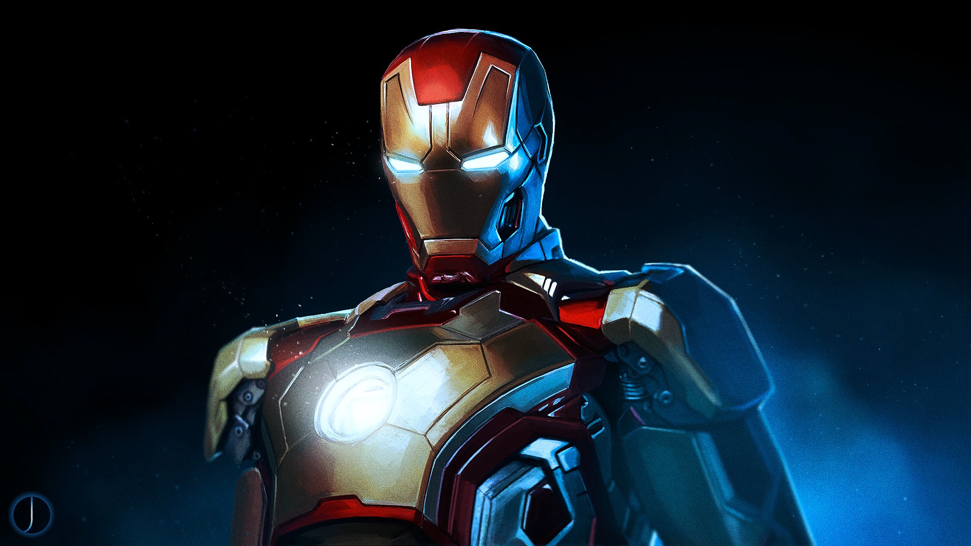 железный человек синий iron man blue бесплатно