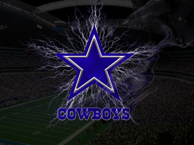 Lighting Dallas Cowboys Logo Wallpaper.