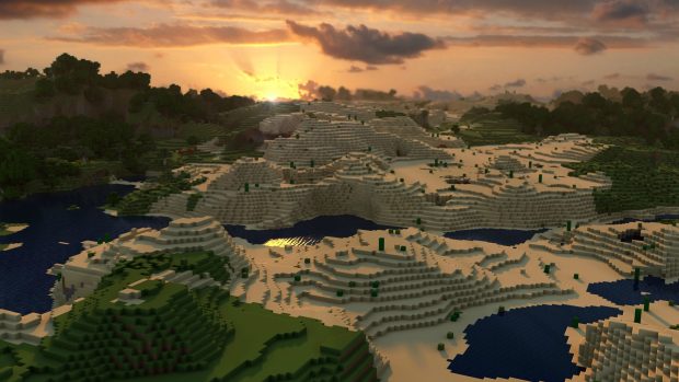 Minecraft wallpaper HD mountain