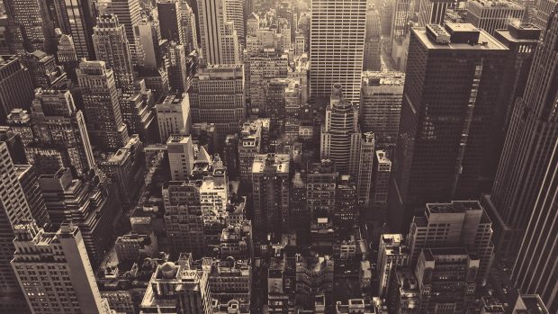 New York city black and white wallpaper.