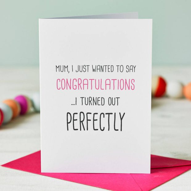 Perfectly mothers day card.