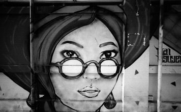 Saigon Walls Black and white graffiti
