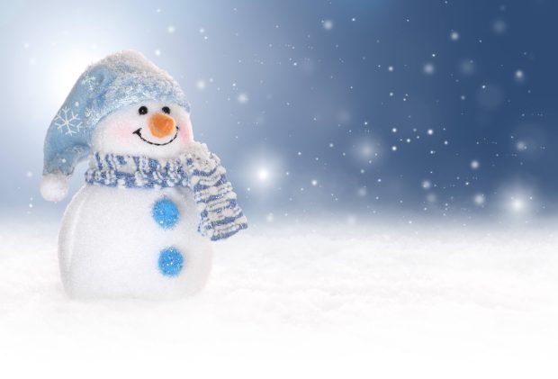 Snowman Winter Background.