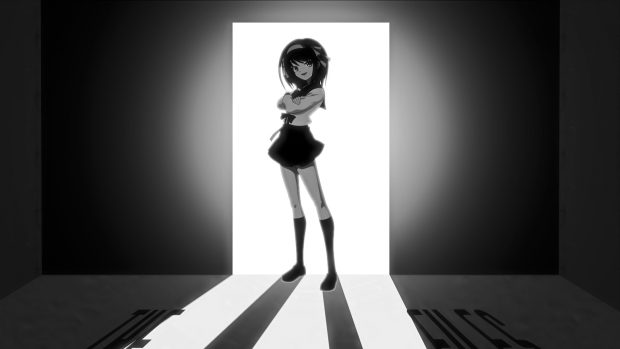 anime girl black and white wallpapers.