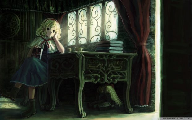 Girl with books girly wallpaper 1920x1200