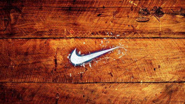 Wood nike logo wallpaper