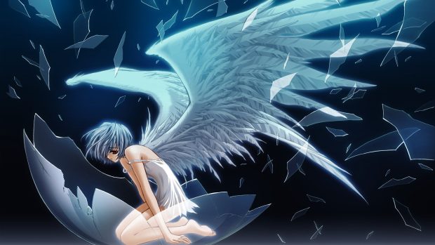 Angel Wings Anime Background.