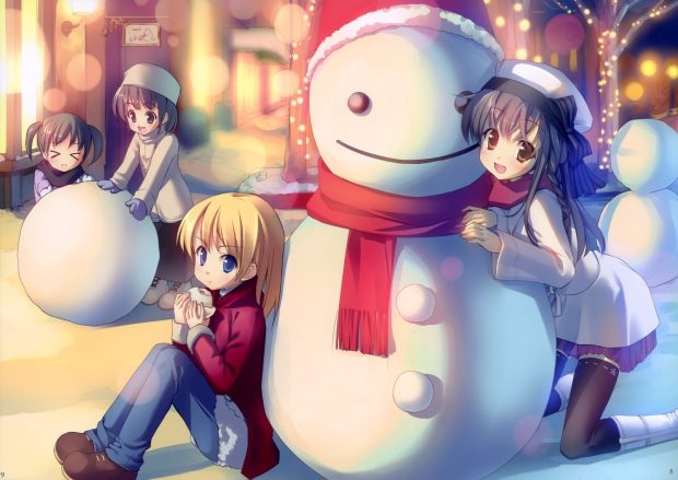 Anime Winter Wallpapers HD download free.
