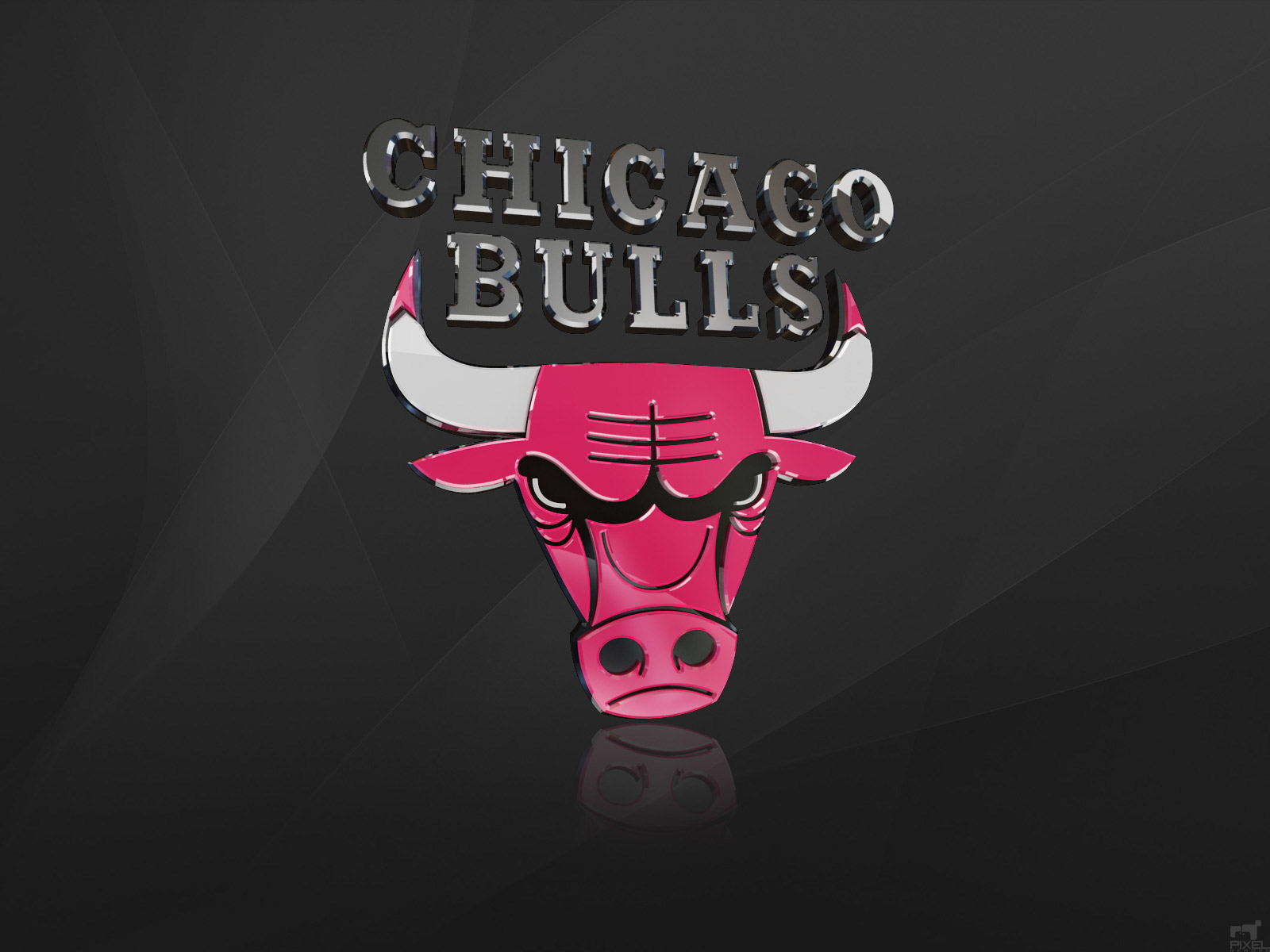 Download wallpaper wallpaper sport logo basketball NBA Chicago Bulls  glitter checkered section sports in resolution 1024x1024
