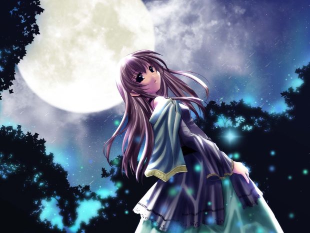 Cute Anime and Moon Wallpapers HD.