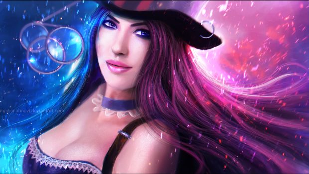 Cute Caitlyn LoL wallpaper HD.