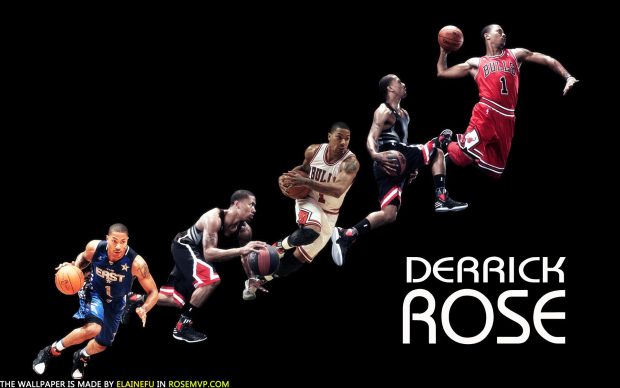 Derrick Rose dunk wallpaper HD.
