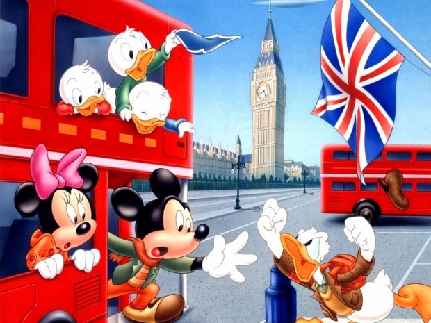 Disney Cartoon Mickey Mouse Charaters Wallpaper.