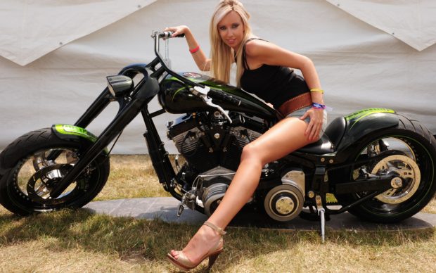 Harley Davidson Hot Model HD Wallpaper.