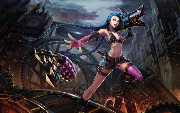 Jinx LoL desktop background.