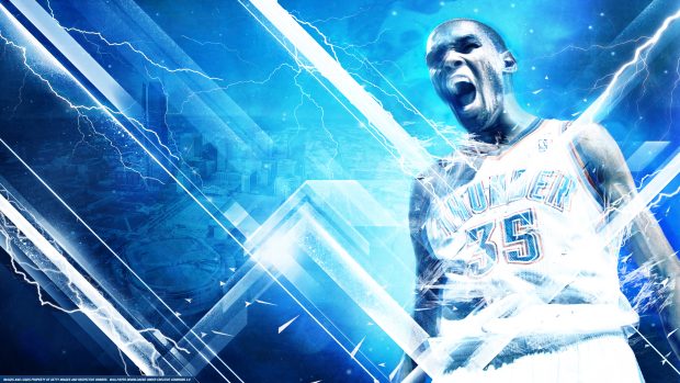 Kevin Durant Power Forward Background.