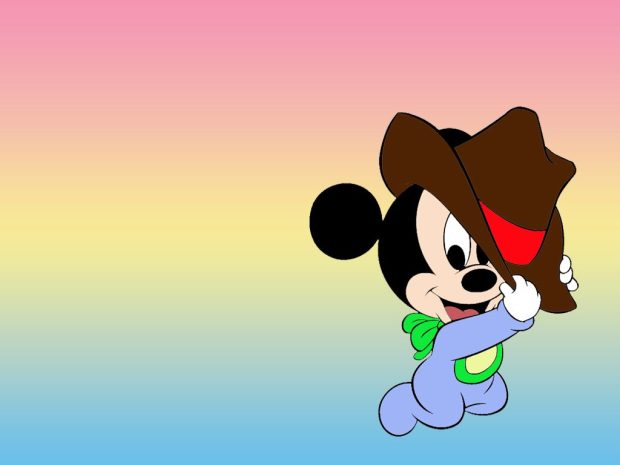Mickey Mouse Baby Cartoon Background.