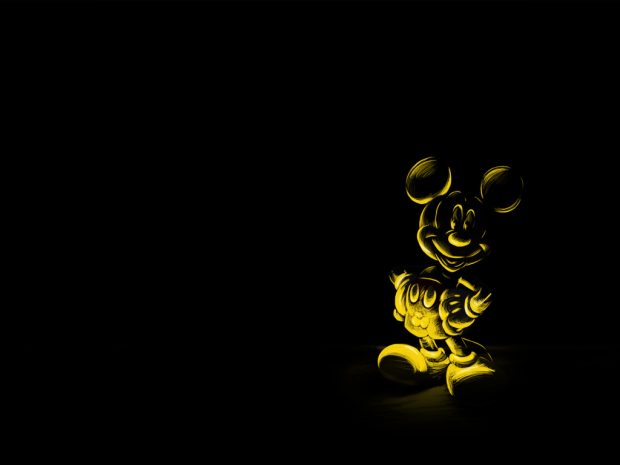 Mickey Mouse Black Background Desktop.