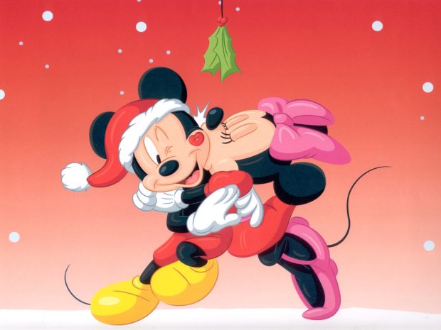 Mickey Mouse Christmas Love Wallpaper.