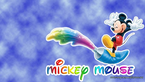 Mickey Mouse Colorful Background.