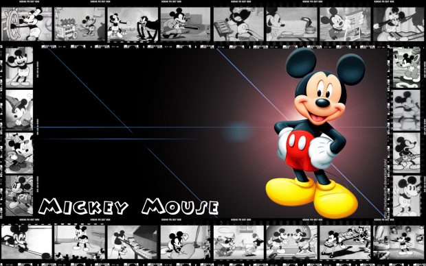 Mickey Mouse Frame Cartoon Wallpaper.