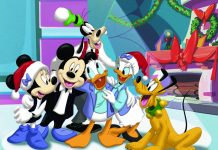 Mickey Mouse Main Characters Christmas HD Wallpaper.