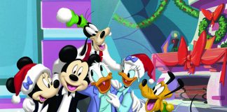 Mickey Mouse Main Characters Christmas HD Wallpaper.