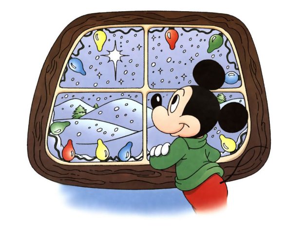 Mickey Mouse Winter Wallpaper.