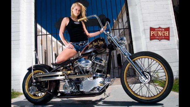 Sexy Girls Harley Davidson Background.