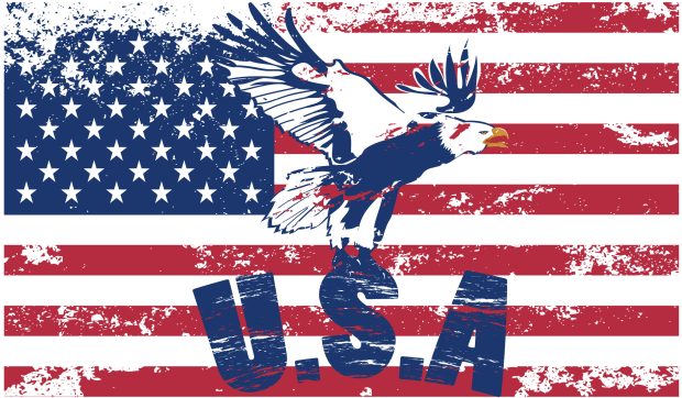 USA American Flag Background.