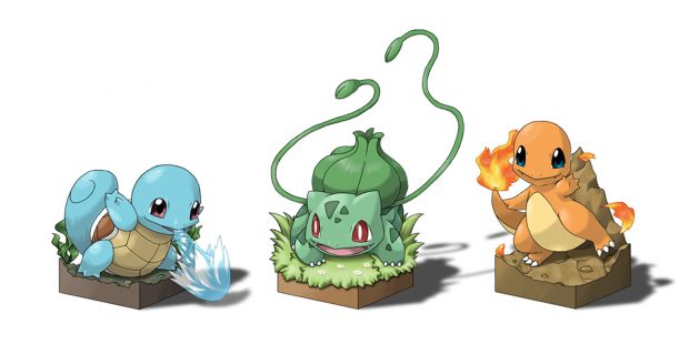 Cute Squirtle Bulbasaur Charmander Pokemon HD Wallpaper.