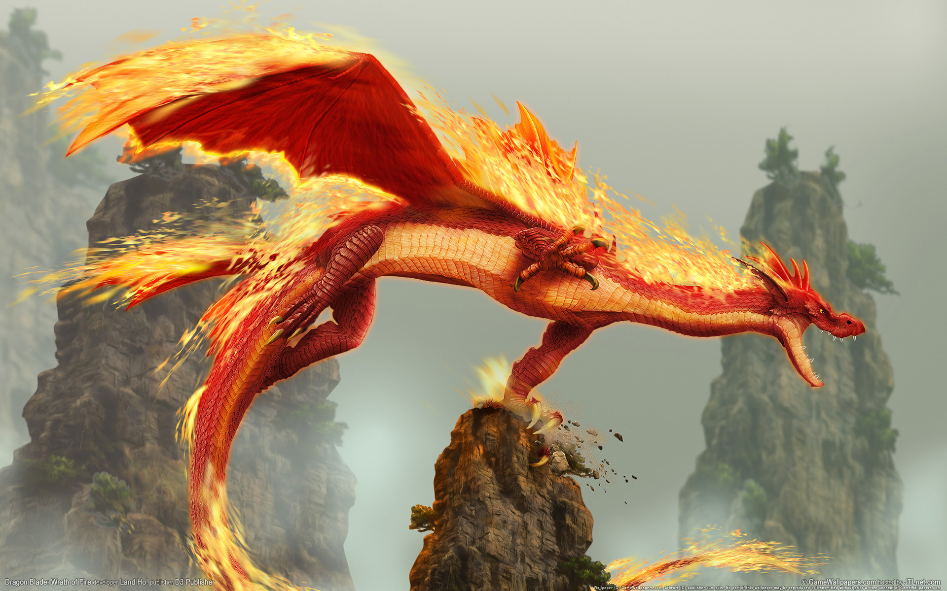 fire dragon wallpaper chinese