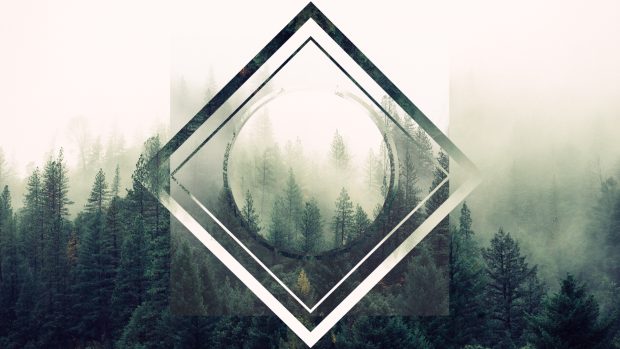 Hipster Wallpaper Concept Trees.