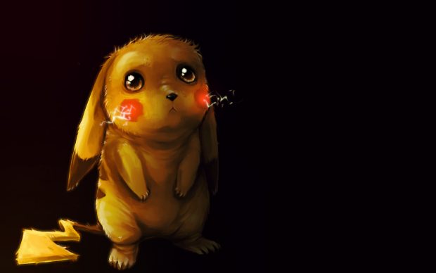 Pokemon Pikachu Sad HD Wallpaper.