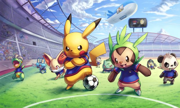 Pokemon Playing Football Backgrounds.