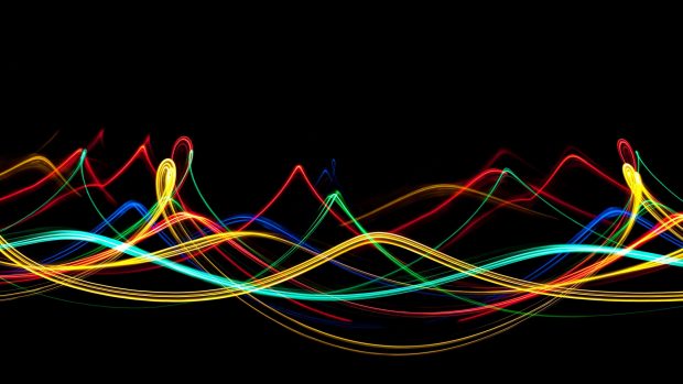 Abstract waves HD wallpaper neon.