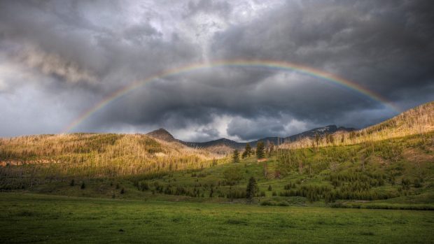 Amazing Beautiful Rainbow Nature HD Wallpaper.