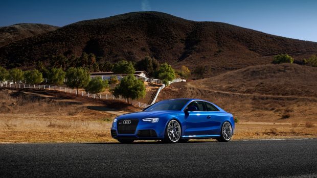 Audi rs5 blue wallpaper HD.