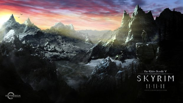 Background Skyrim wallpaper HD.