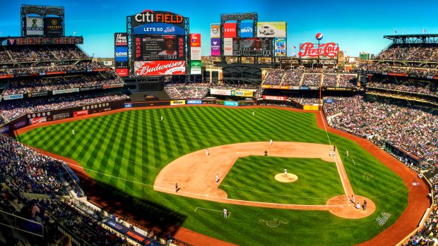 Background baseball field.