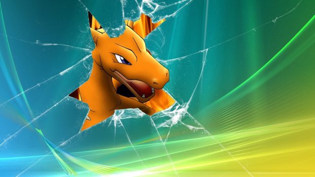 Background screen charizard pokemon.