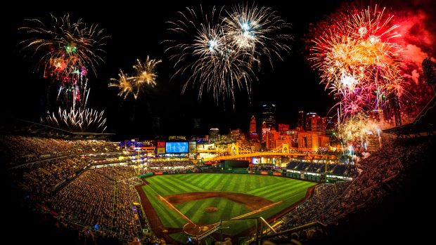 Beautiful Baseball Wallpaper Fireworks Image Top Picture.