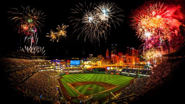 Beautiful Baseball Wallpaper Fireworks Image Top Picture.