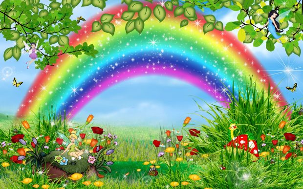 Beautiful Rainbow Art wallpaper.