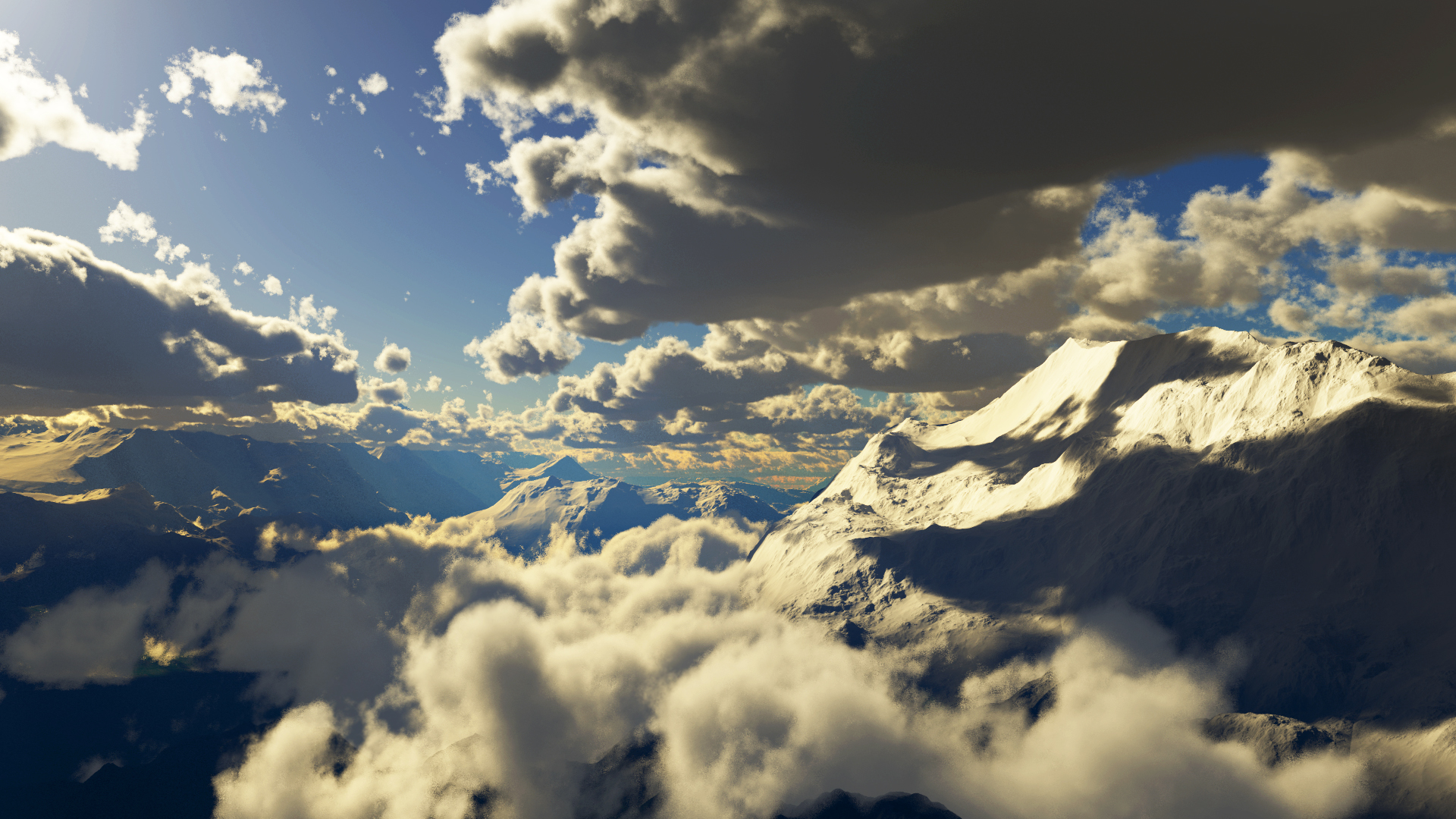 clouds mountain wallpaper hd