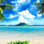 Beautiful nature wallpaper of beach.