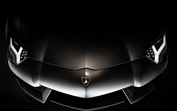 Black Lamborghini Aventador wallpaper HD.