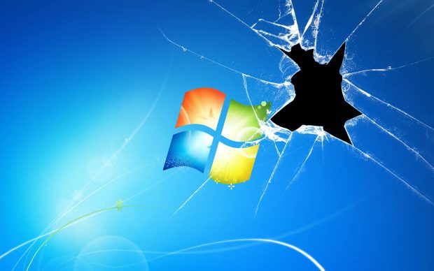 Cracked Screen Windows HD Wallpaper.